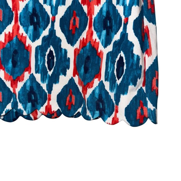 NWT Jones New York Scalloped Hem Ikat Print Stretch Skort L - Picture 2 of 6